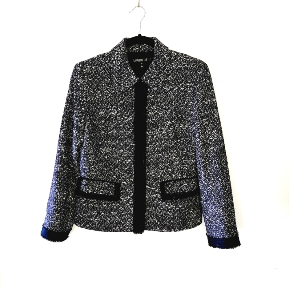 LAFAYETTE 148 NEW YORK wool blend snap buttons blazer